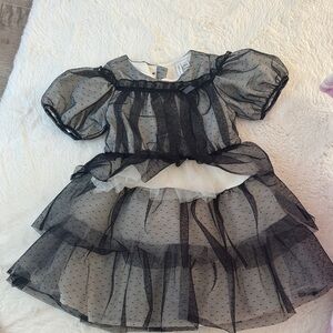 Janie and Jack Black Formal Kids Dress